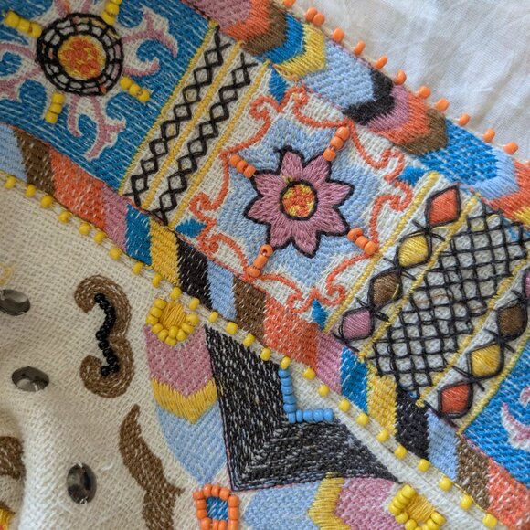 Anthropologie Embroidered & Beaded Jacket - Medium - Picture 4 of 4